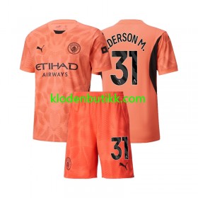 Manchester City Ederson M 31 Keeper Barn Borte Fotballdrakt 2024/25 Kortermet
